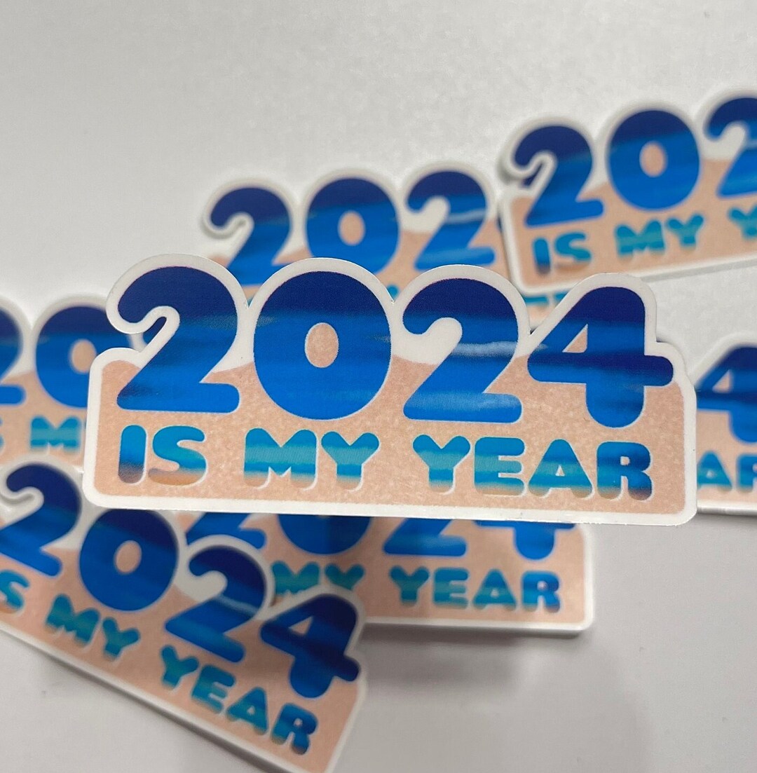 2025 Motivation Sticker 2025 is My Year 3 Inches Wide. Beach Themed
