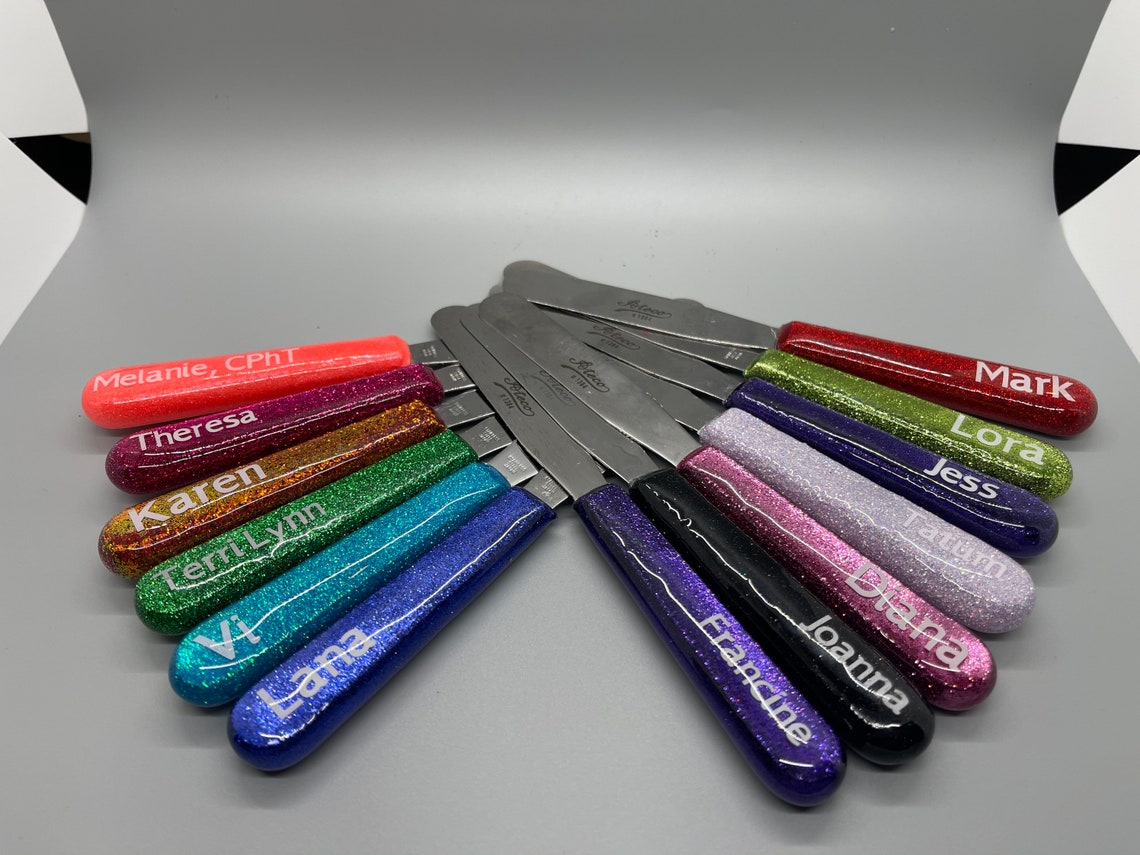 Rx Custom Spatula Personalized Ultra Fine Glitter Pharmacy Etsy
