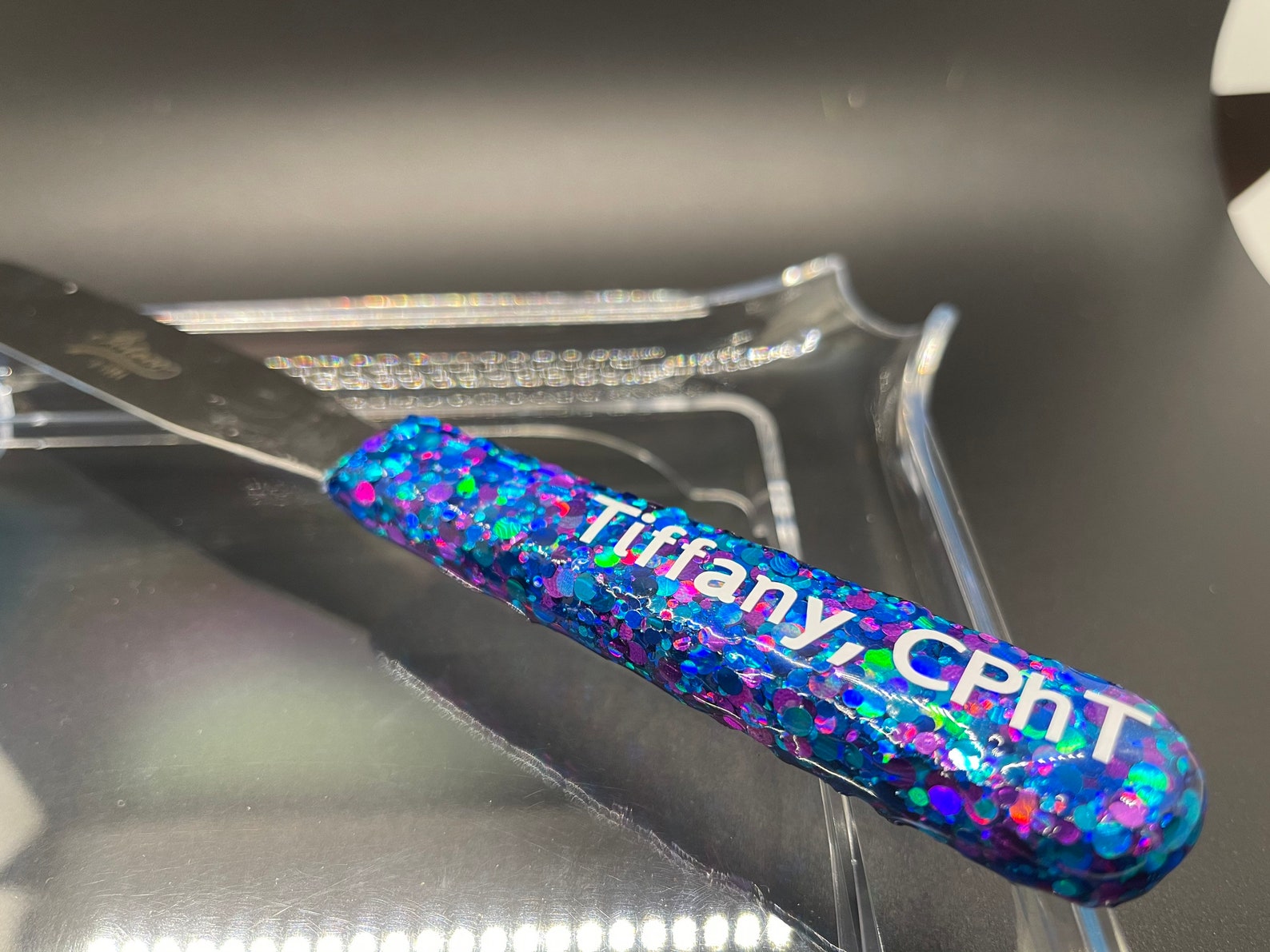 Pharmacy Custom Spatula 8 Inch Rx Chunky Glitter Etsy