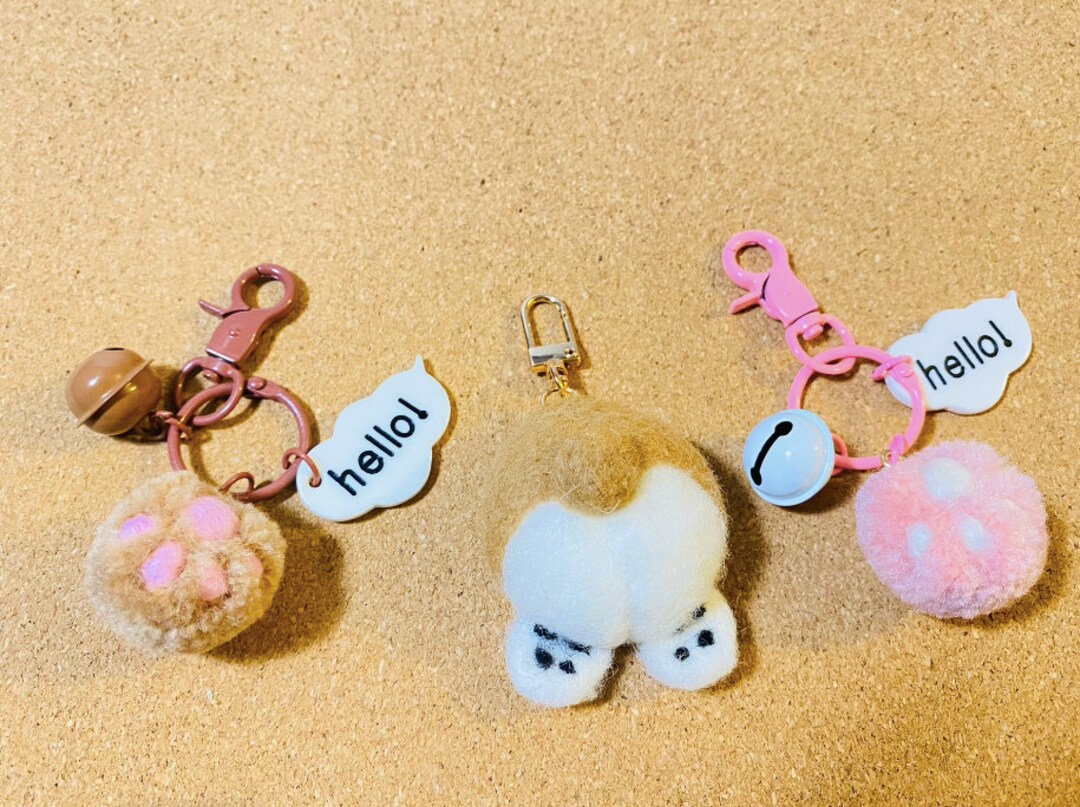 Needle Felted Keychain Wool Felt Keychain Keychain Etsy