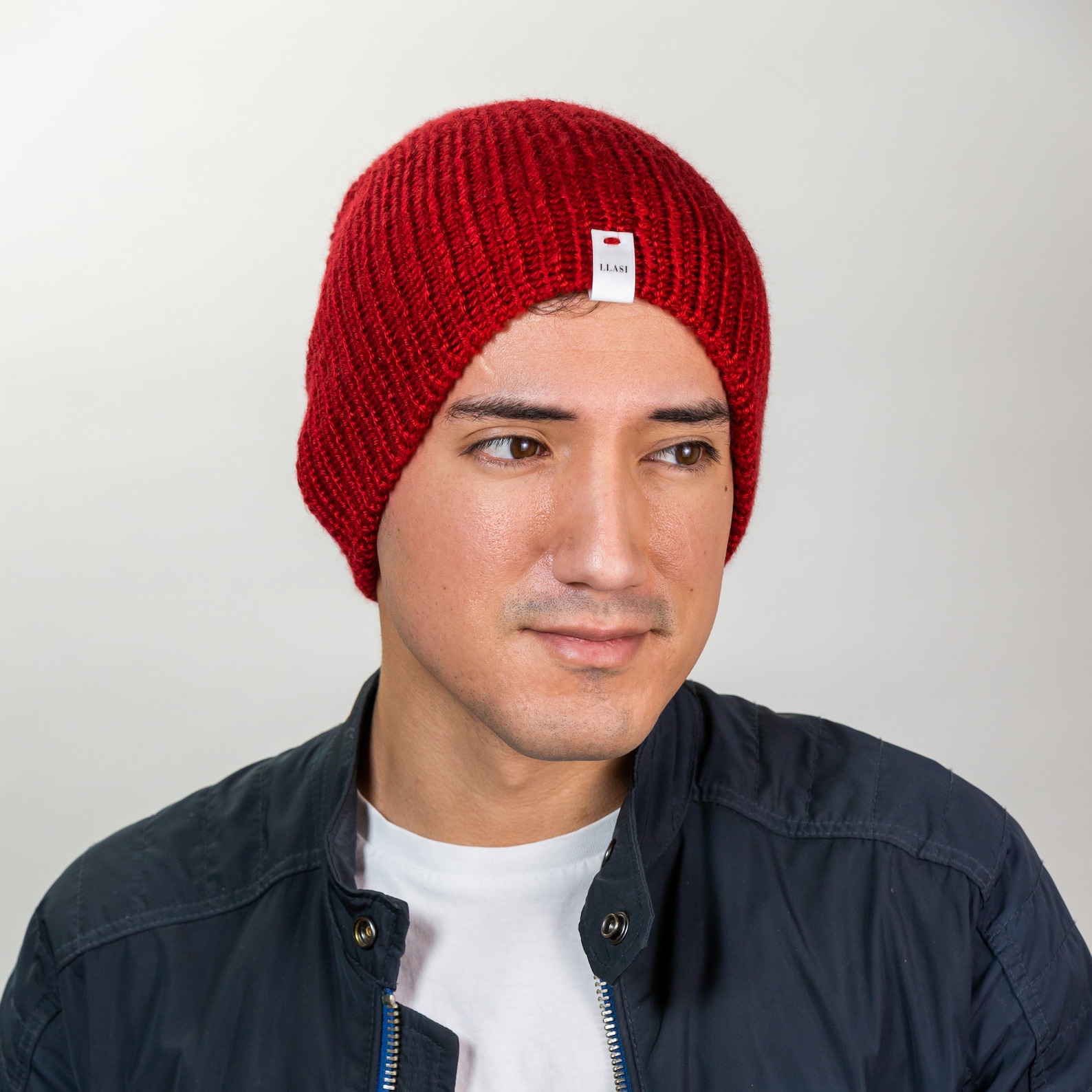 Red Knitted Beanies Handmade Unisex Knitted Slouchy Beanie Etsy