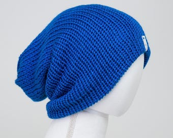 Royal Blue Knitted Beanie Winter Apparel LLASI Brand Cuff  display picture 3