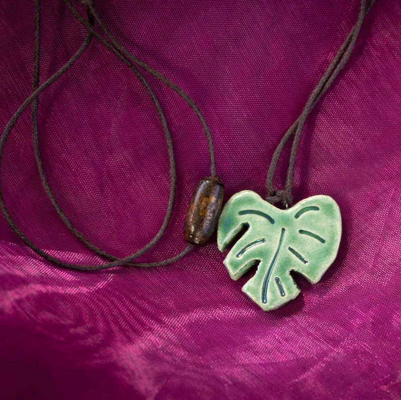 Tropical Ceramic Necklace Ceramic Pendant Necklace Handmade Etsy