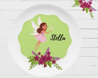 Children's plate personalized with name: Fairy