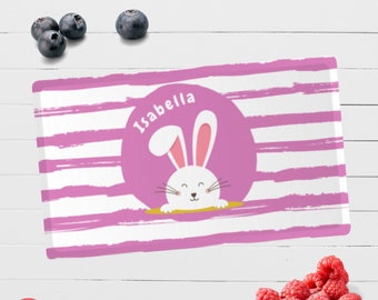 Breakfast board personalized rabbit, gift with name, Easter bunny