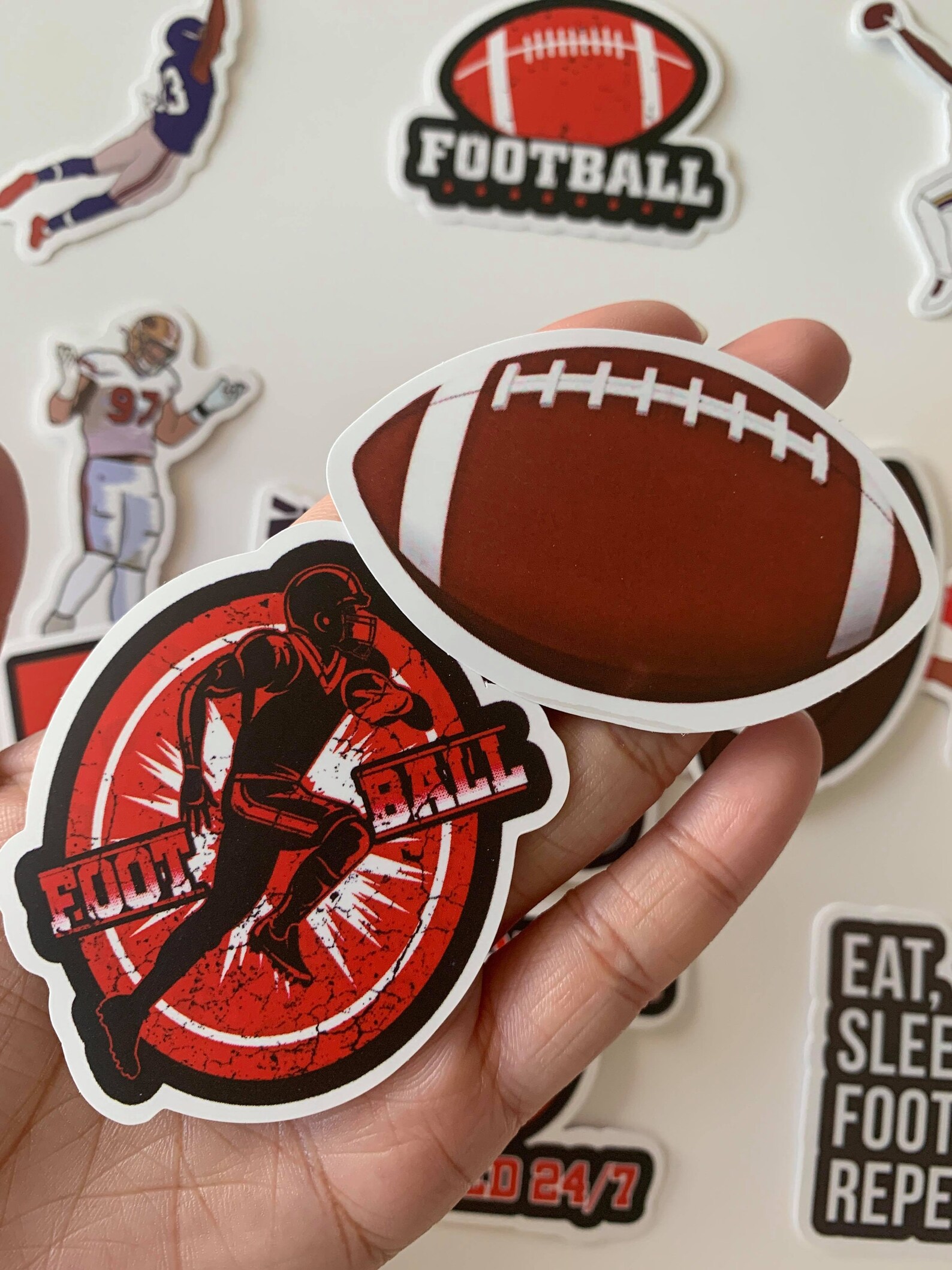 48pc Football Stickers Set Sports Stickers Pack Etsy