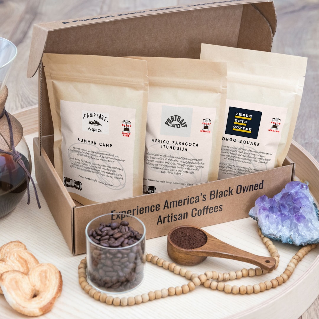 Black Owned Coffees Sampler Box, Single Origin Coffees, Minority Owned Coffee Roasters