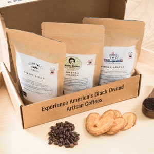 Coffee Sampler, Coffee Gift Box, Assorted Coffees -A Collection from Seattle's Best Artisan Black Roasters- Specialty Coffee, Organic Coffee