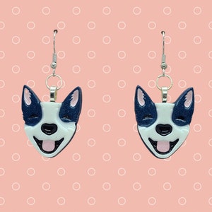 Australian Cattle Dog Blue Heeler Resin Earrings Jewellery