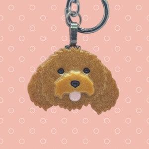 Cavoodle Dog Resin Keyring