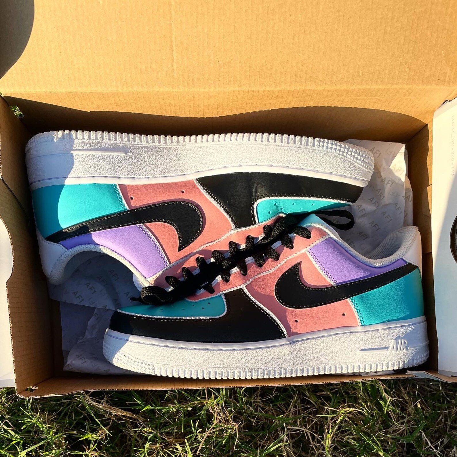 colored air force 1's