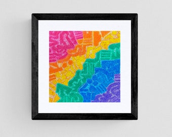 Abstract Gay Art, Gay Couple Gift, Gift for Gay Friend, Gay Pride Art, Gay Art Poster, Unique Gay Art, Gay Home Decor, Gay Anniversary Gift
