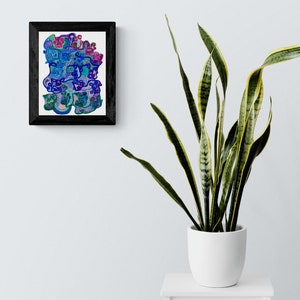 Colorful Abstract Wall Art, Abstract Face Art, Home Decor Art Print, Dorm Wall Decor, Home Office Wall Art, Modern Wall Art, Trendy Wall Art image 5