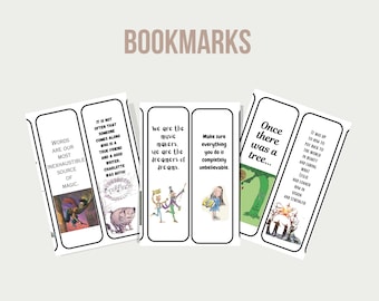 Bookmarks Storybook Quotes Digital Download for Storybook Baby Shower Storybook Birthday or Book Quote Bookmarks for Gifts