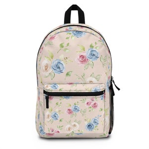 Coquette Backpack Floral Fun Girls Whimsical Backpack School Bookbag Mothers Day Valentines Day Gift Backpack
