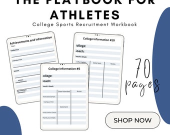 Sports College Recruitment Digital Workbook for High School Students Comprehensive Recruitment Resource Organize College Sports Information