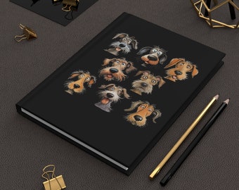Dog Journal Dog Lover Doggie Pack Matte Hardcover Journal Silly Dogs Mom Gift Dad Gift Christmas
