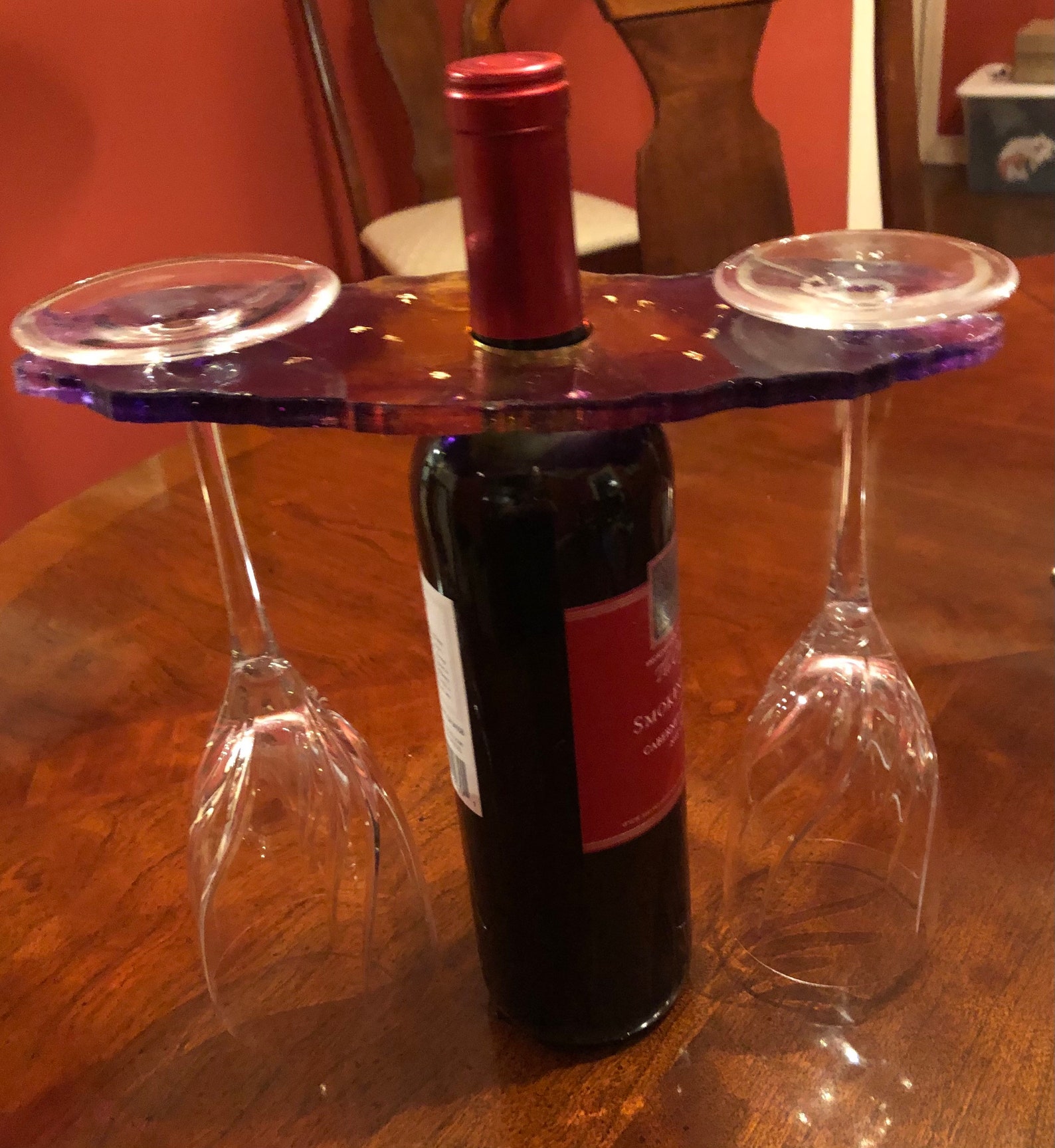 Resin Wine Glass Caddy Etsy