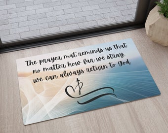 Christian Floor Mat Prayer Mat Christian Gift Return to God Pastor Minister Gift Church Family Gift Floor Prayer Mat