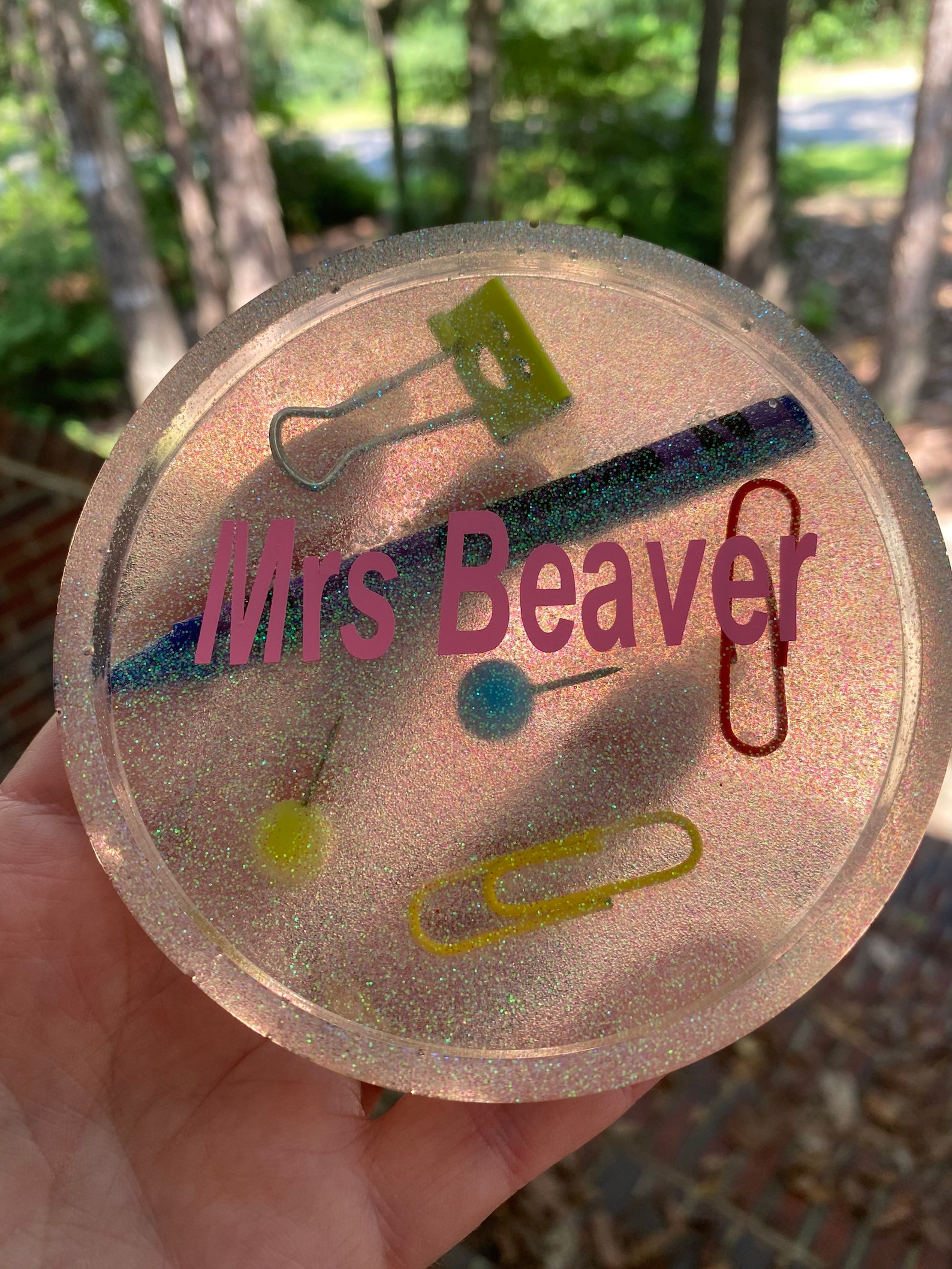 Personalized Resin Teacher Coasters Etsy