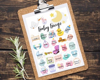 Baby Shower Bingo Game Fun Baby Shower Games New Addition Family Game Bingo Board