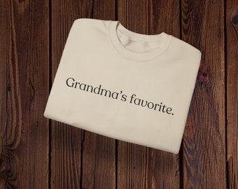 Grandmas Favorite Sweatshirt Unisex Heavy Blend Crewneck Sweatshirt Funny Granddaughter Gift Sibling Cousin Gift Sweatshirt