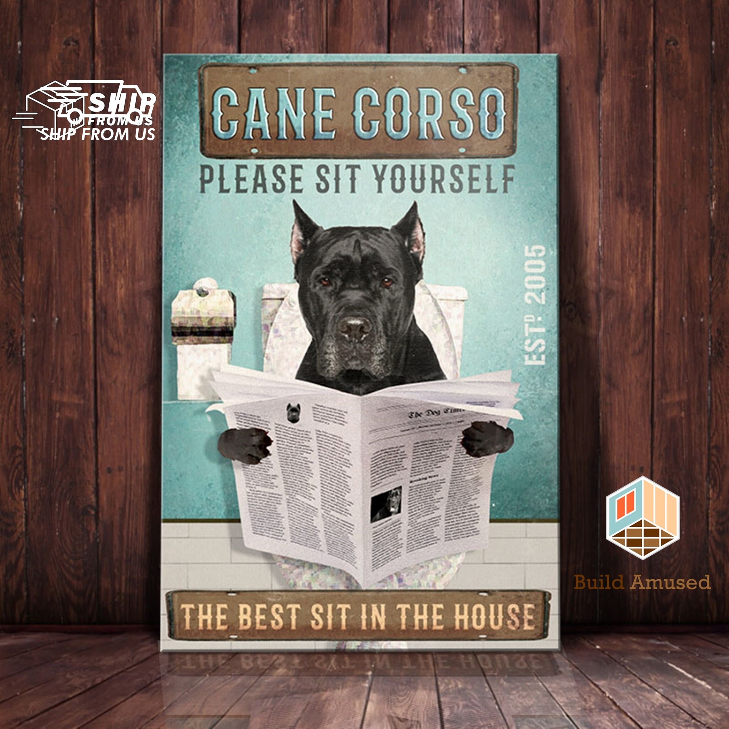 Gift For Cane Corso Lovers Custom Year Poster Canvas Dog Cane Etsy