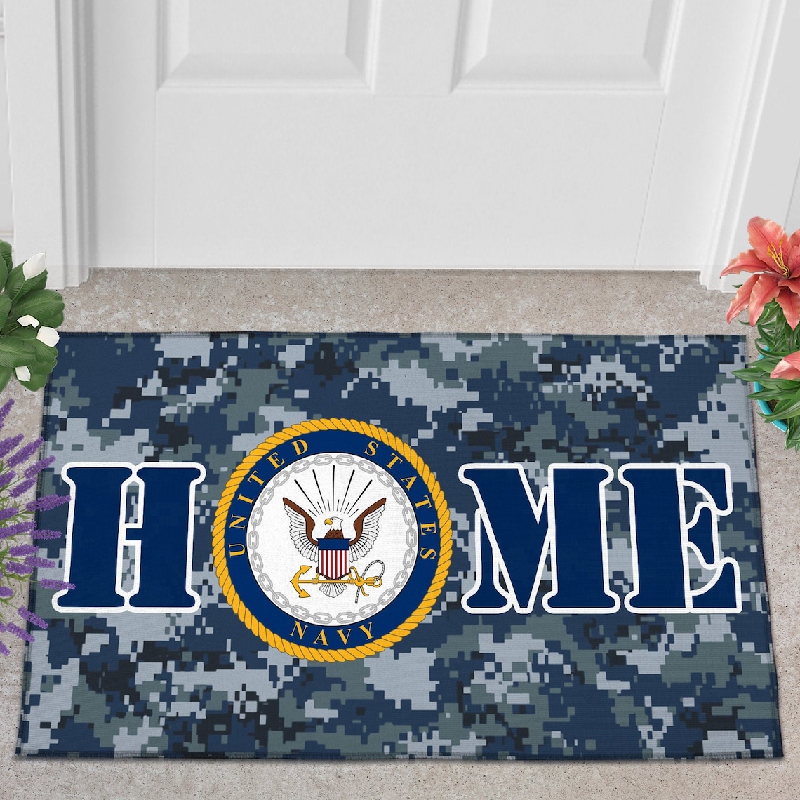 US Navy Doormats Veteran Doormat Mat Veteran Gift Etsy