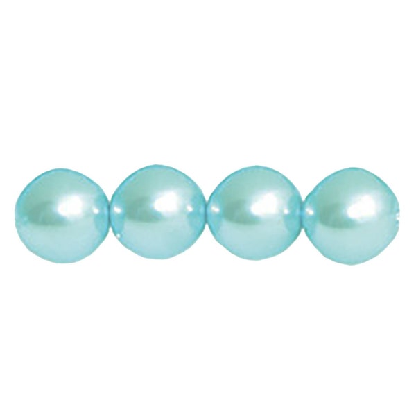 Czech glass 4mm & 6mm round faux pearls, aqua blue pearls, blue pearls, aqua pearls, imitation pearls, jewelry making, supplies