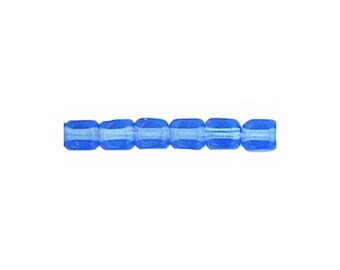 4mm sapphire blue czech glass cube beads, 4mm sapphire glass cube beads, 4mm blue beads, 4mm sapphire blue glass cube beads