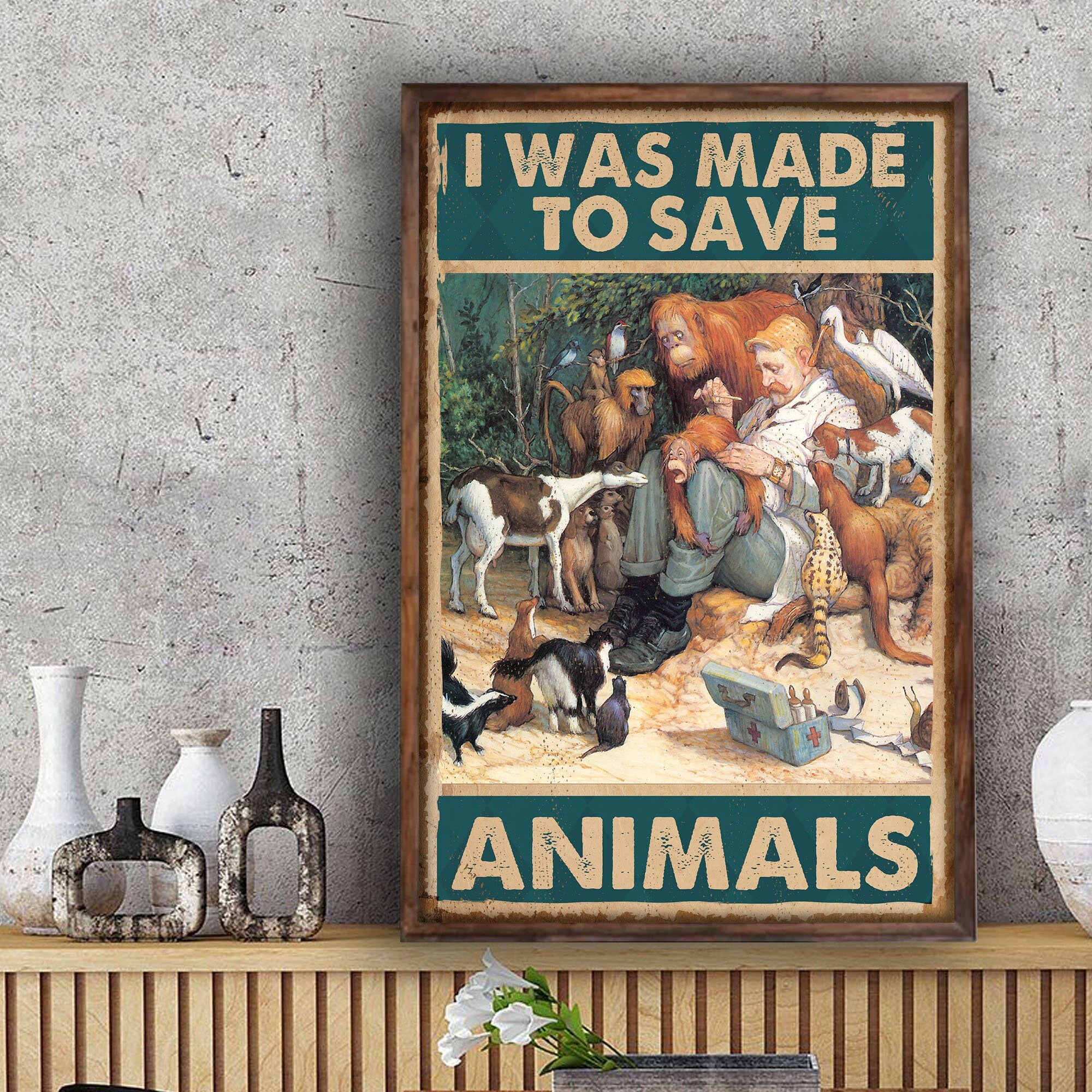 I Was Made To Save Animals Poster Veterinary Veterinarian | Etsy