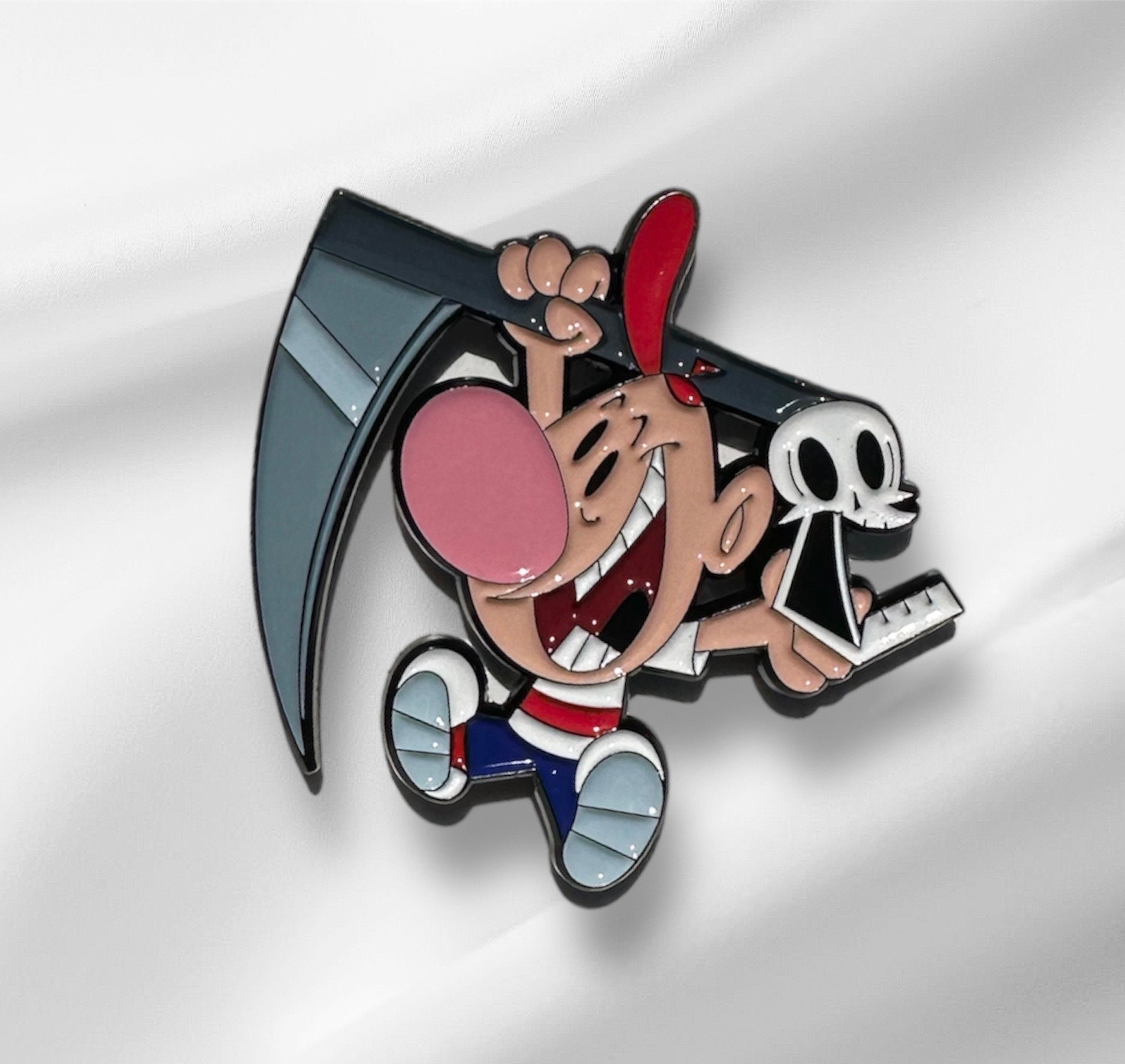 Billy & Grim Enamel Pin . The Grim Adventures of Billy and Mandy