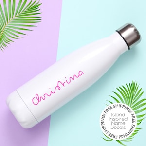 Personalized Name Decal: Love Island Inspired, Pink Permanent Vinyl