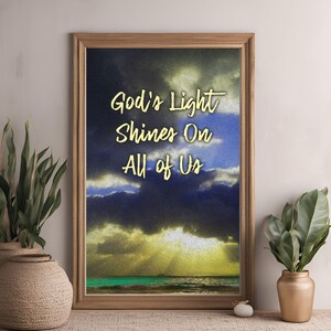 Arte mural inspirador, póster motivacional, decoración religiosa para el hogar, regalo de arte mural basado en la fe, impresión cristiana, arte espiritual para la sala de estar.