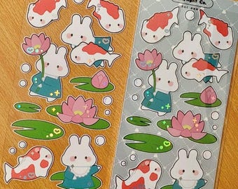 Bunny Koi Fish Sticker Sheet