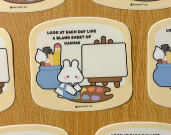 Bunny Artist Vinyl Sticker