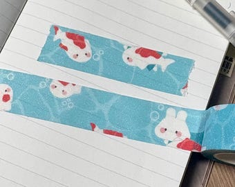 Bunny Koi Fish Glitter Washi tape