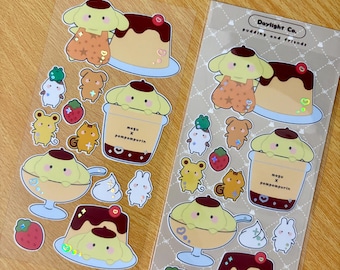 Bunny Pudding Dog Sticker Sheet