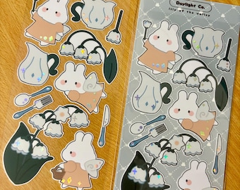 Bunny Lily of the valley Sticker Sheet