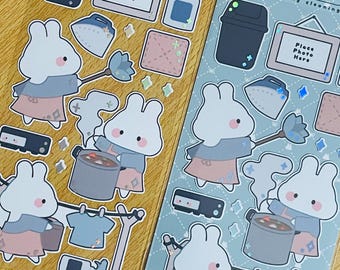 Bunny Spring Cleaning Sticker Sheet