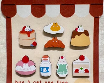 Bunny Food Wooden Mini Magnet