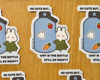 Bunny Water Bottle Vinyl Sticker