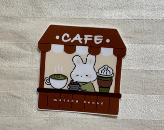 Bunny Cafe Vinyl Sticker