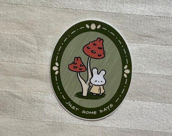 Bunny Mushroom Vinyl Sticker
