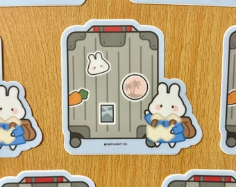 Bunny Travel Vinyl Sticker
