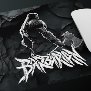 Barbarian Mouse Pad | Dungeons and Dragons | D&D Gifts | Dungeon Master Gifts