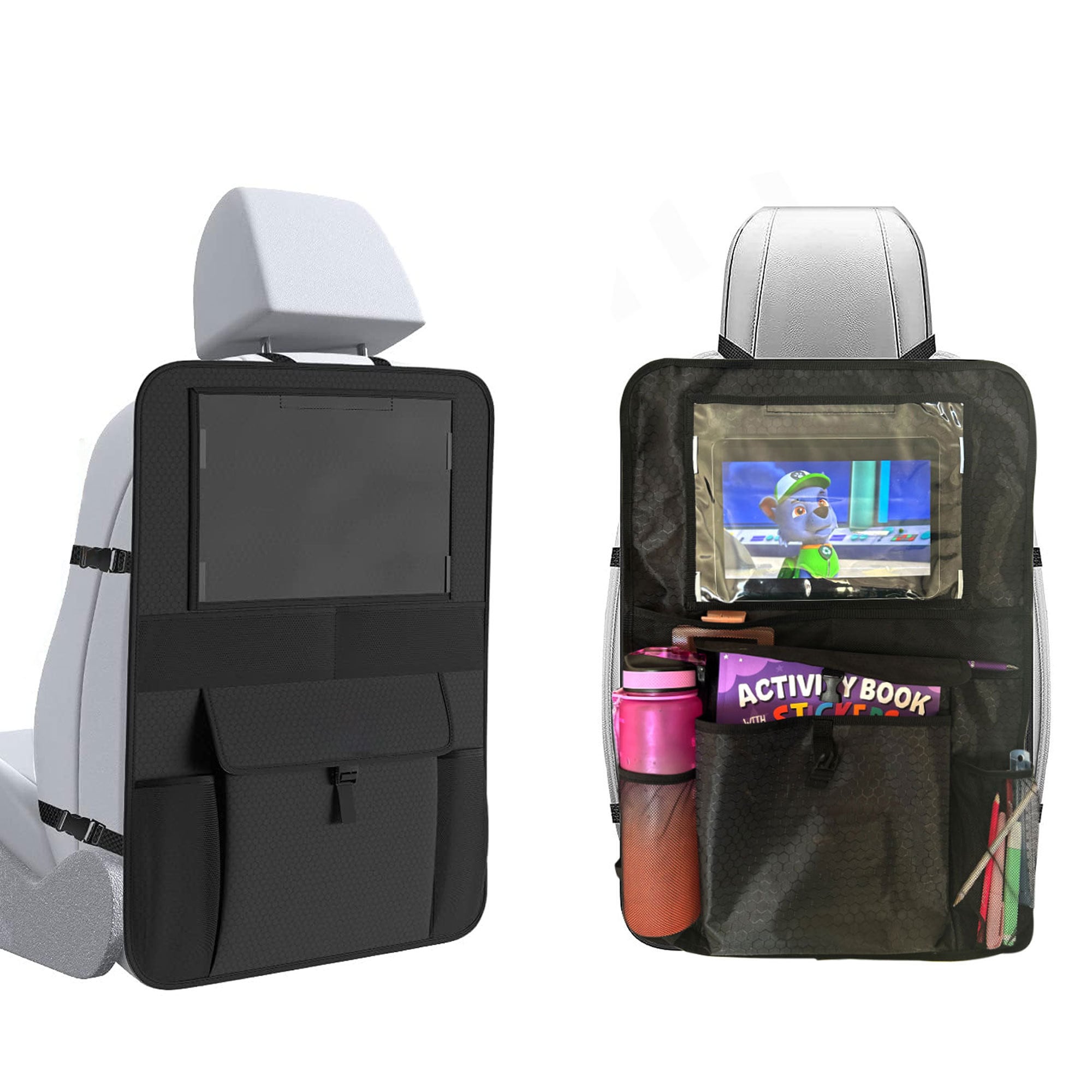 Car Back Seat Organizer With Foldable Tray For IPad Up To - View #2