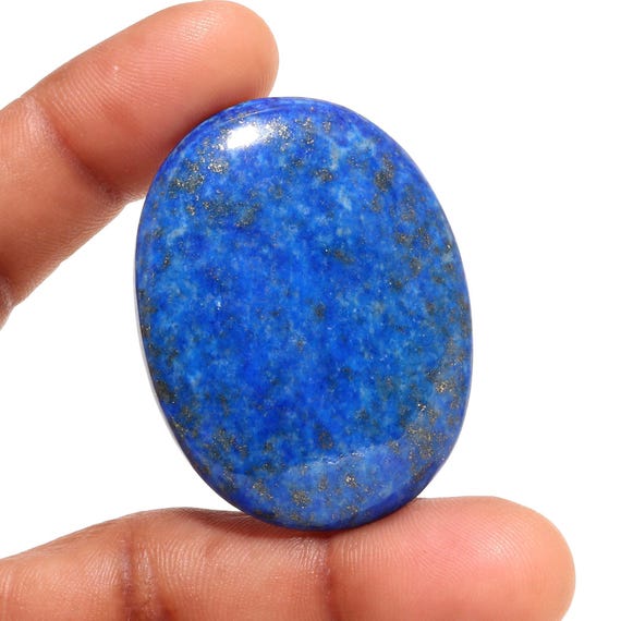 76 Carat Oval Lapis Lazuli Cabochon: Polished Blue Jewelry 76 Carat Oval Lapis Lazuli Cabochon: Polished Blue Jewelry