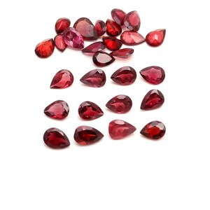 Faceted Pear Shape Natural Garnet Gemstone Batch