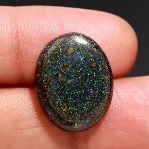 9 Karat Andamooka Opal Oval Form Cabochons, Multi Flash Gut poliert, Natürliche Andamooka Opal Stein.